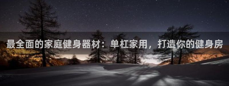 星欧娱乐平台告7O777：最全面的家庭健身器材：单杠