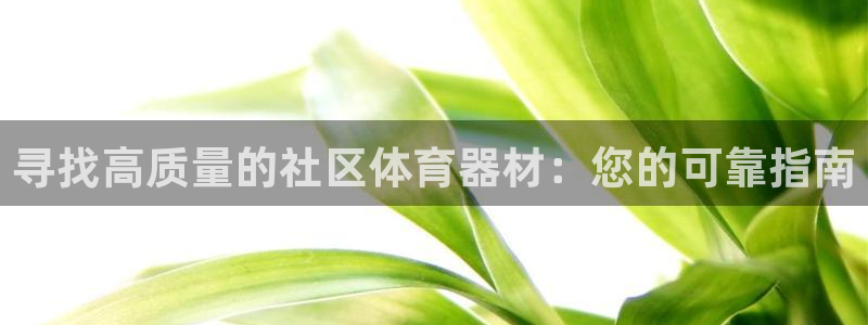 星欧娱乐退款流程详解：寻找高质量的社区体育器材：您的