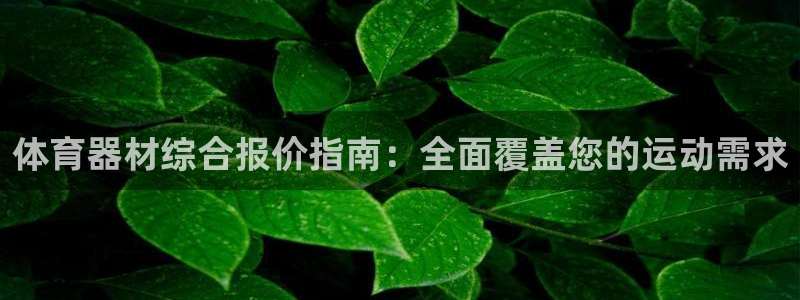 星欧娱乐彩票软件下载官网：体育器材综合报价指南：全面