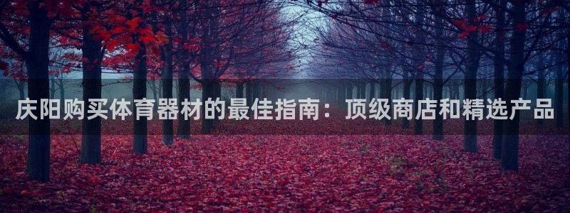 星娱乐彩票网：庆阳购买体育器材的最佳指南：顶级商店和