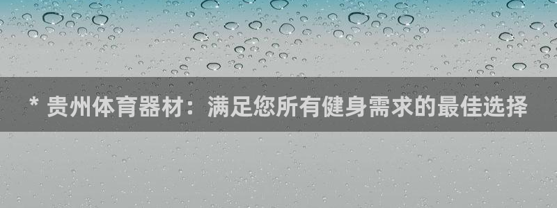 星欧娱乐测速软件下载：* 贵州体育器材：满足您所有健